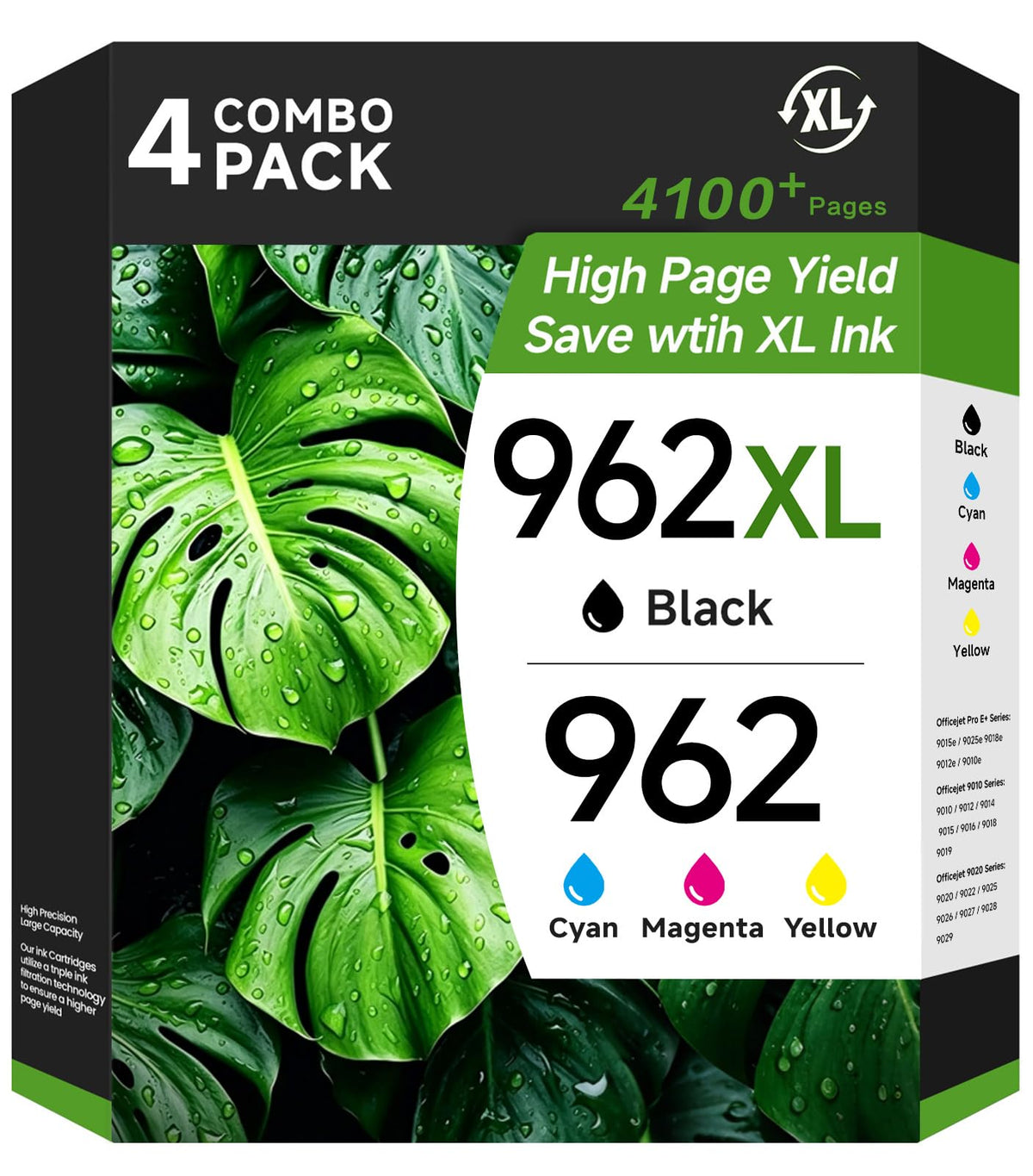 962XL Ink Cartridges Combo Pack for HP 962 Ink Cartridges Black and Color