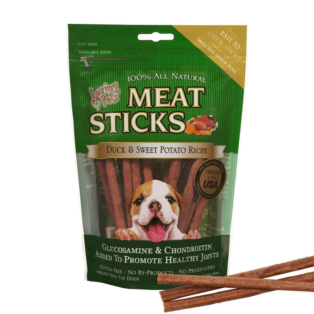 Loving Pets Meat Sticks Dog Treats - Sweet Potato and Duck Recipe