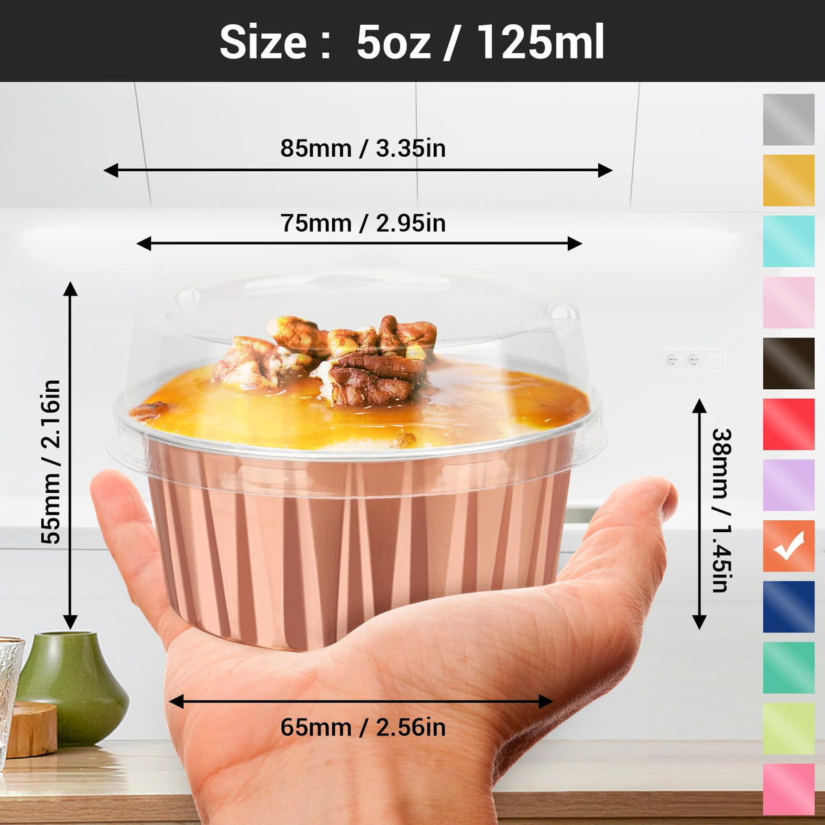EUSOAR 5oz Baking Cups-3 - view 2