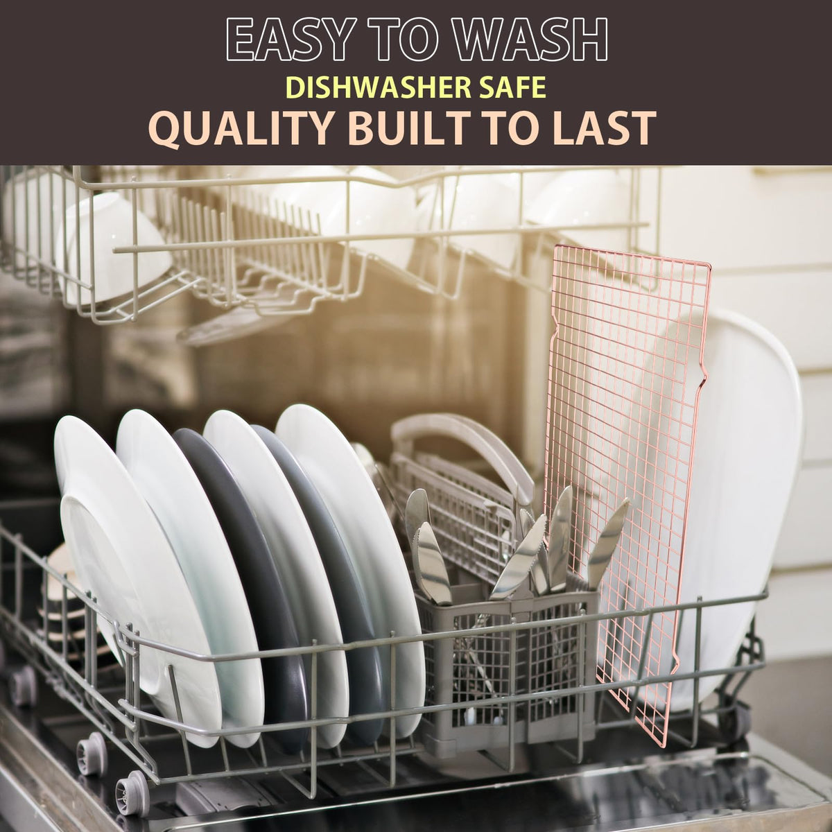 BRIOUT Cooling Rack for Baking - Rose Gold / 16"x10"-1PC view 4