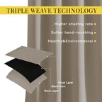 NICETOWN Bedroom Curtains Blackout Draperies - Noise Reducing Thermal Insulated Window Decorative Blackout (Pack of 2)