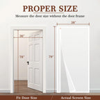Yotache Magnetic Screen Door Fits - White / Fit 36" x 78" Door (38" x 79" Screen) view 1