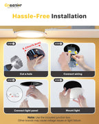 Ensenior 12 Pack 6 Inch LED Recessed Ceiling Light, 6000K, 1200LM 12W 120V (HY_888)