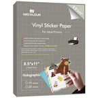 MECOLOUR Holographic Sticker Paper 8.5'' 11'' Printable Premium Rainbow Vinyl for Cricut - 20 view 6