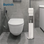 Toilet Paper Holder Stand, Toilet Paper Free Standing - Brushed Nickel view 3