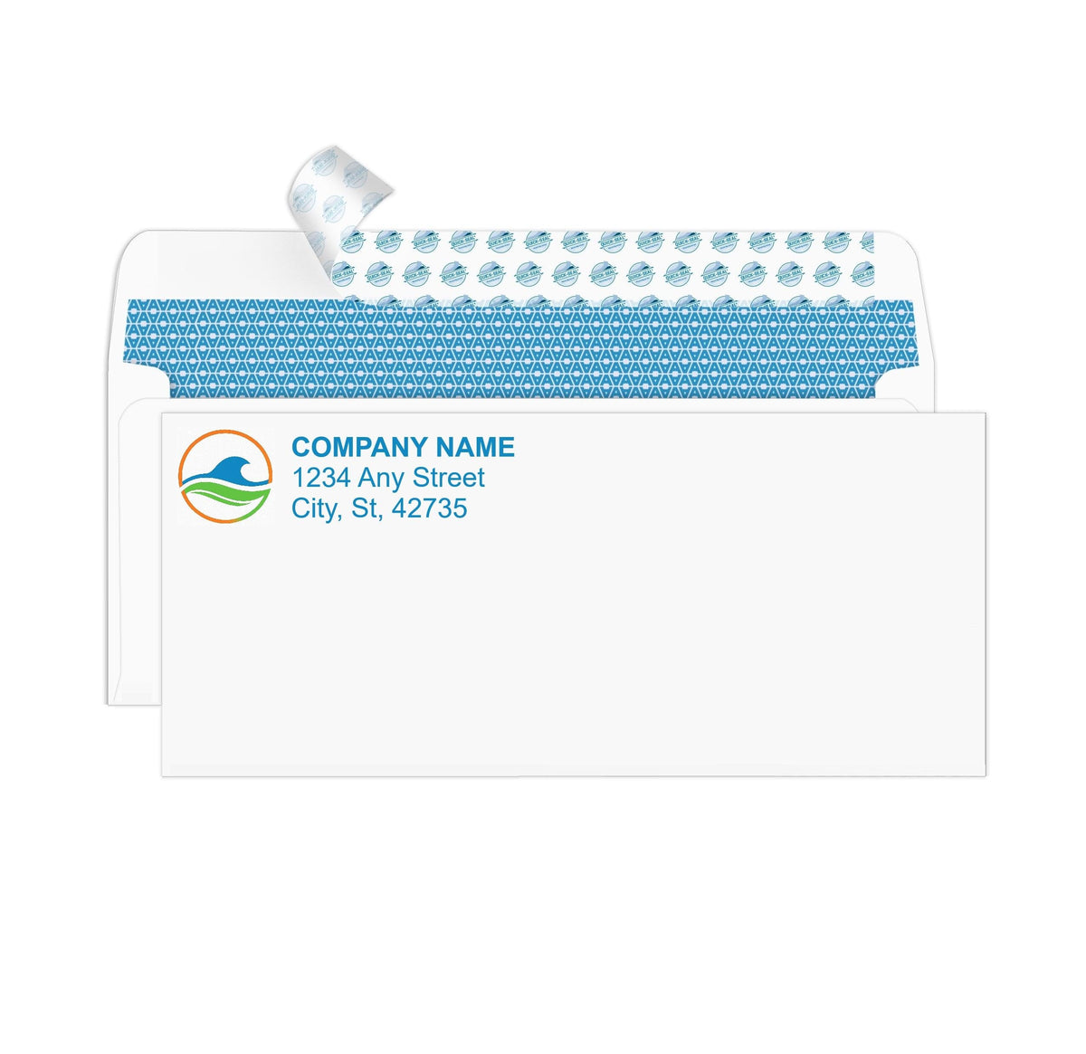 Aimoh 2500 Custom Printed #10 Security Self Seal Envelopes -Personalized with Logo &Address Customization (Pack of 2500)