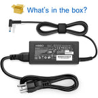 HIBBO Extra Long 10FT Charger for HP Laptop 65W 45W Smart Blue Tip Power Adapter (HP Laptop charger blue tip)