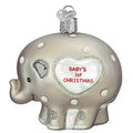 Old World Christmas Baby's 1st Elephant Glass Blown Ornament for Christmas Tree
