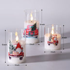 Eywamage Glass Flameless Candles with Remote - Red Truck view 1