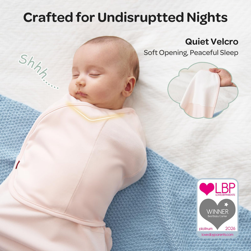 Momcozy Swaddles for Newborns, Quiet Fastener Swaddle for Infant 0-3 Months (Pack of 2)