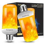 Hompavo 【Upgraded Flame Light Bulbs for Home Decor with Upside Down Effect (HPFLAB-US-FT) (Pack of 2)