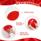 60pcs 12inch Confetti Balloons - Red Gold view 2