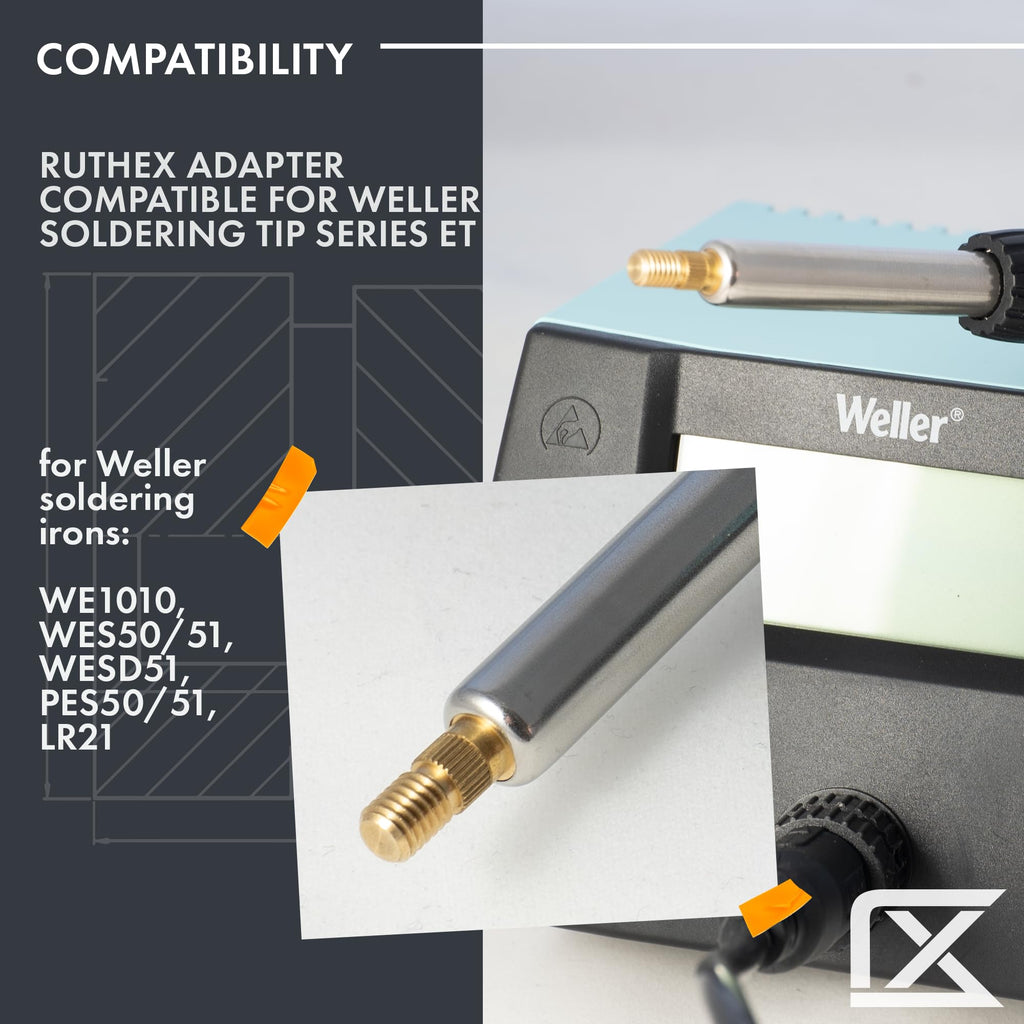 ruthex 2x Soldering Tips adapter for Weller series ET & LT - Soldering Iron tip (additional view 3)