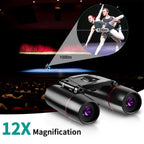 POLDR 12X25 Small Binoculars with Clear Vision, Pocket Compact (Bin-220720-1)