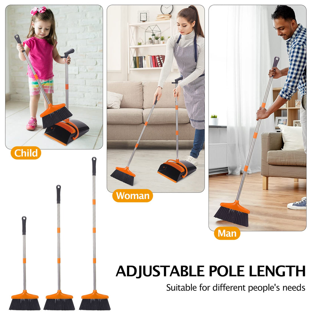 XXFLOWER Broom and Dustpan - Orange view 3