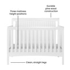 Child Craft Scout 4-in-1 Convertible Baby Crib Nursery Furniture Set - Baby Bed, Dresser with Changing Table Topper (Pack of 4)
