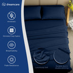 DREAMCARE Sheet Sets - 07 - Navy Blue / King - Extra Deep view 1