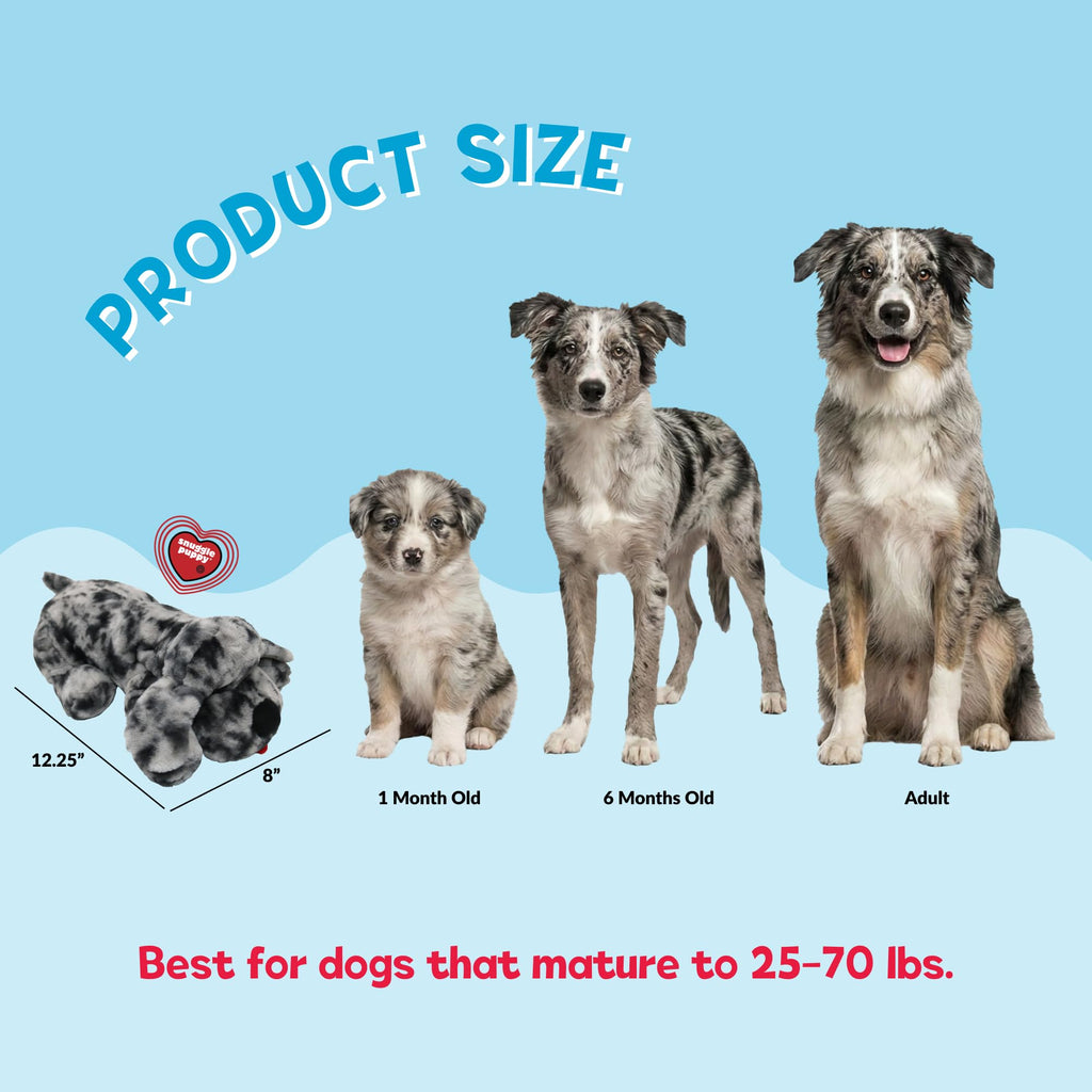 Snuggle Puppie Snuggle Puppy Heartbeat Toy, Calming Comfort, Breed Buddies Blue Merle (SP011)