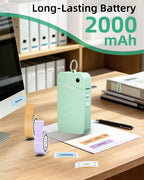 ORGSTA Label Maker, Portable Bluetooth Label Maker Machine with Tape - Green view 3
