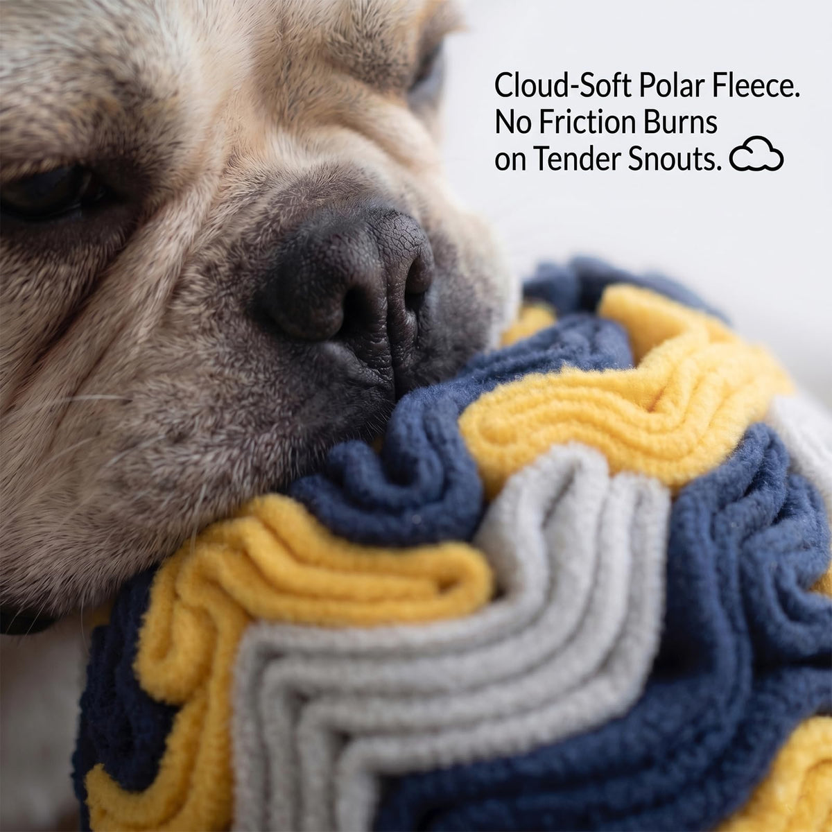 Adorepaw Snuffle Ball for Dogs - Navy&Yellow / Medium view 4