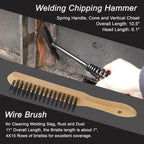 VASTOOLS MIG Welding Tools,8sets,Chipping Hammer,Leather Welding Gloves 13.5",Soapstone (additional view 1)