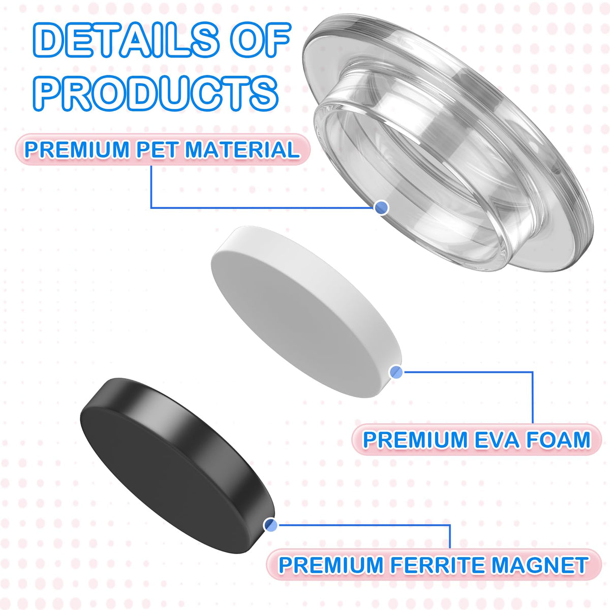 Grtard Magnets for Whiteboard, Round Fridge Magnets