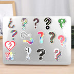 GEEHUA 120pcs Question Mark Stickers, Question Mark Waterproof Self Adhesive Vinyl Stickers for Question Marks Decal (Pack of 120)