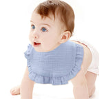 DOSMINE Organic Cotton Muslin Baby Bibs for Drooling & Teething - Yellow view 1