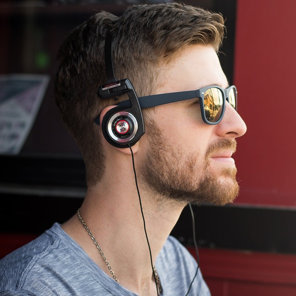 Koss Retro 80s Style On-Ear Headphones, Wired 3.5mm Plug - Black view 4