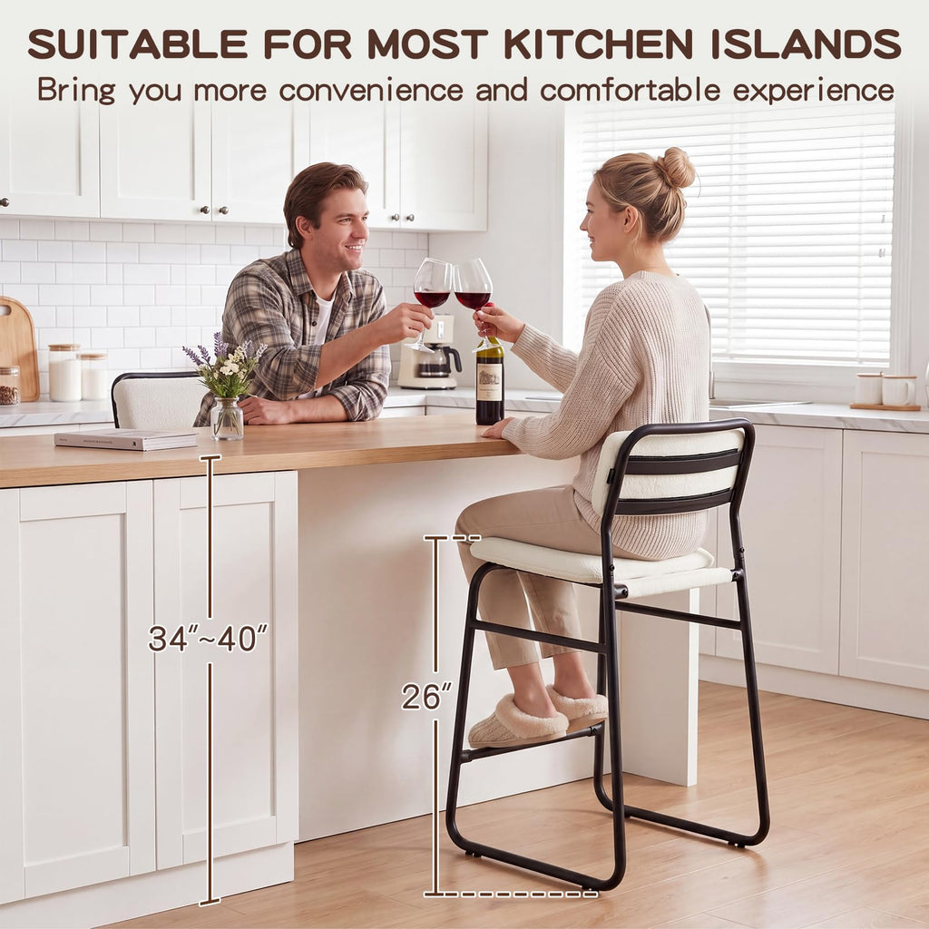 Furniliving 26‘’ Counter Height Bar Stools Set of 2