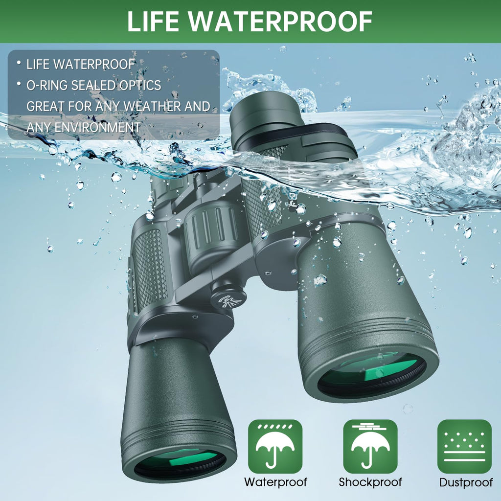 20x50 High Powered Binoculars for Adults, Waterproof Binoculars with Low Light Vision for (additional view 5)