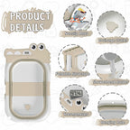 Tavlshero Collapsible Baby Bathtub for Newborn, Foldable Baby Bath Tub with Thermometer & Soft Floating Cushion & Drain