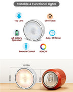 TECOMLIGHT LED Puck Lights with Remote Control - White / 2 Pack view 8