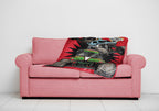 Jay Franco Kids Plush Throw Blanket - Red - Monster Jam / 40x50 - Travel Blanket view 2