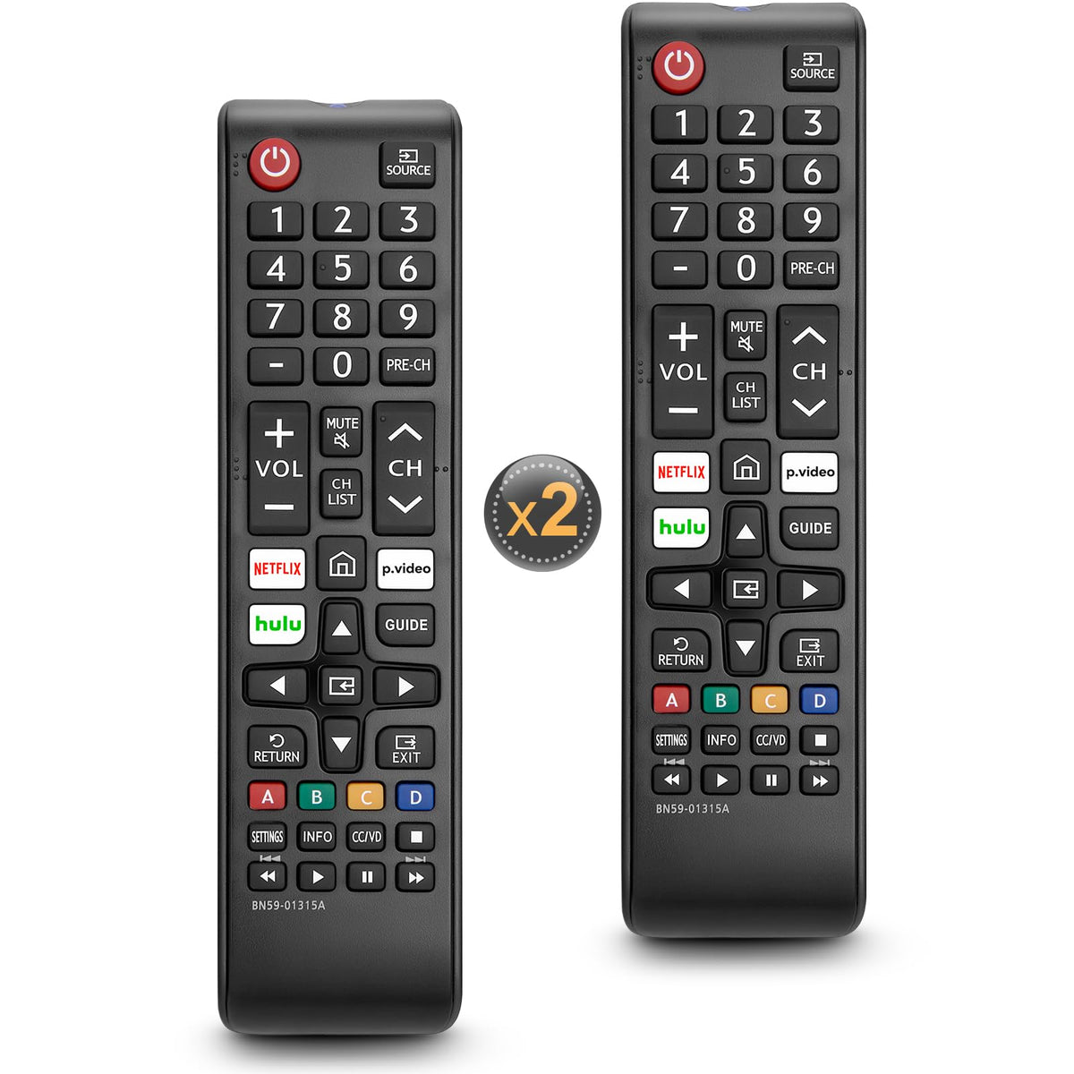 【Pack of 2】 Universal for Samsung Smart TV Remote Control Replacement