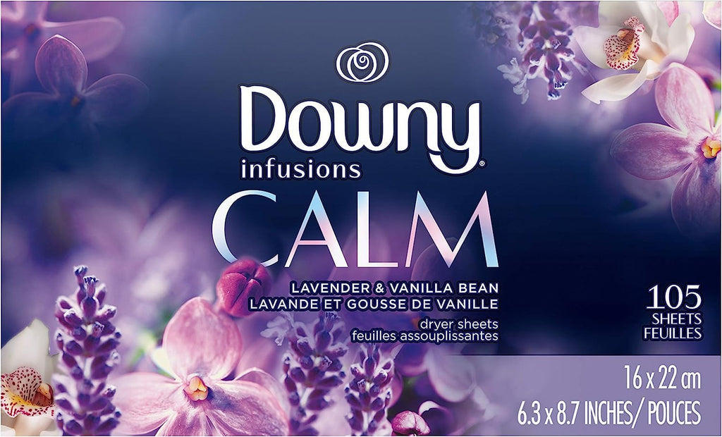 Downy Fabric Softener Sheets, Botanical Mist, 105 Ct, Pack of 2