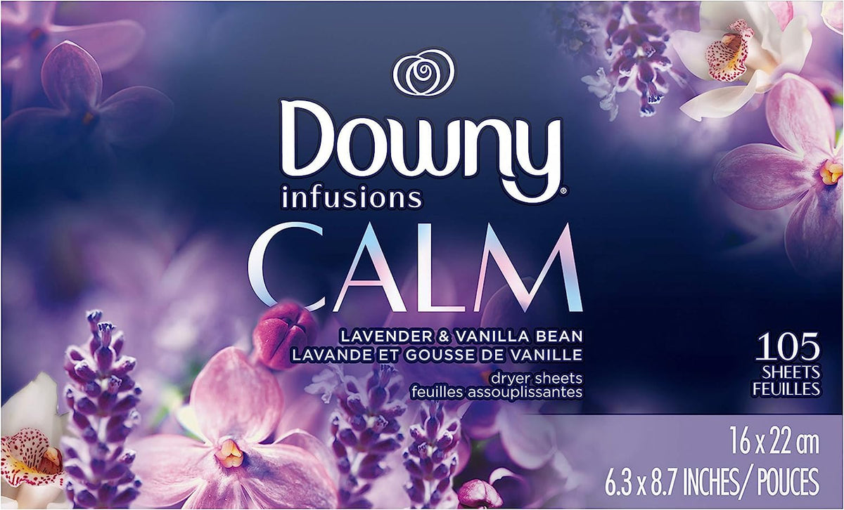 Downy Fabric Softener Sheets, Botanical Mist, 105 Ct, Pack of 2