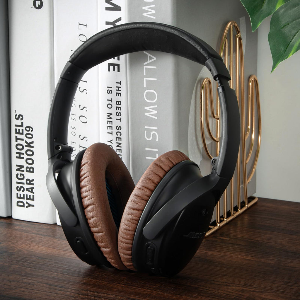 Aurivor Replacement Ear Pads for Bose QuietComfort QC35 QC25 QC15 QC2 Headphones - Coffee-Black view 6
