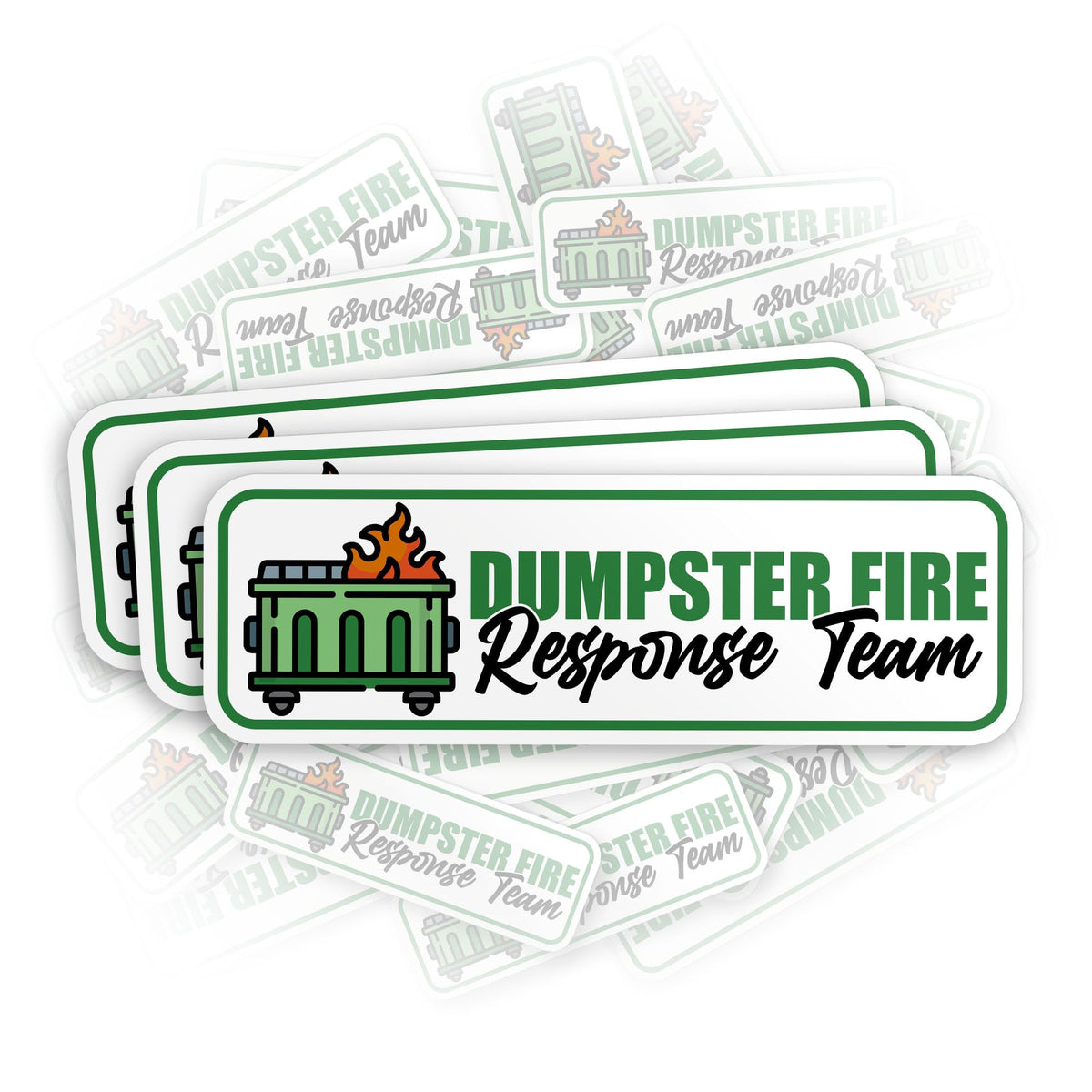 (3Pcs) Dumpster Fire Response Team Sticker Funny Quote This is Fine 2" Die-Cut Waterproof