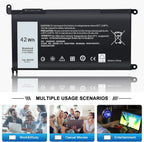TSKYBEAR WDX0R Laptop Battery Compatible with Dell Inspiron 15 5000 5567 5570 5565 5568 (additional view 6)