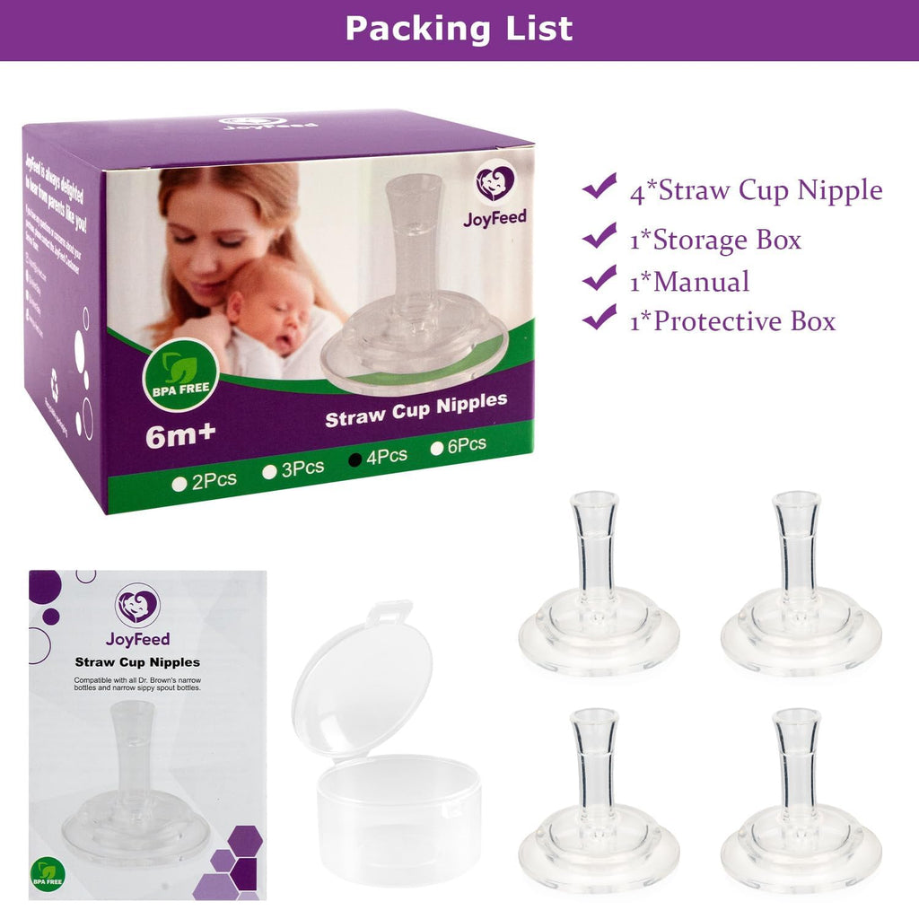 Sippy Straw Nipple for Dr. Brown's Narrow Baby Bottle & Glass Bottles and Narrow Sippy (additional view 5)