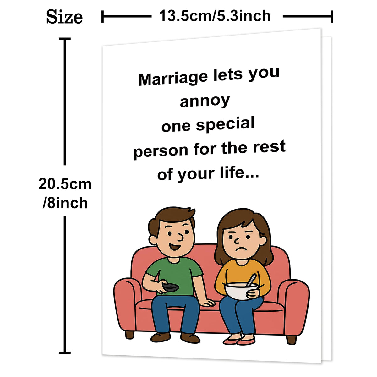 Smithtuy Funny Anniversary Card Gifts for Husband Wife (additional view 2)