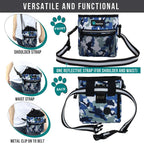 PetAmi Hands Free Dog Treat Pouch for Training and Walking - Camo Blue view 3