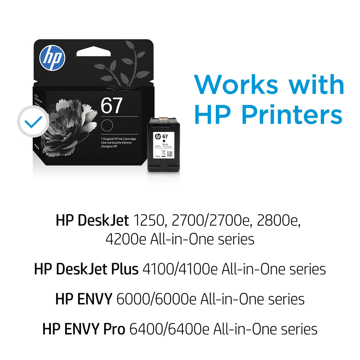 HP 67 Black Ink Cartridge Printers (3YM56AN) (Pack of 24)