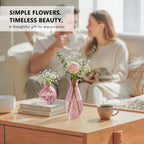 RUCKAE 22 Pack Pink Glass Bud Vases,Vintage Small Flower Vases for Centerpieces,Assorted (additional view 6)
