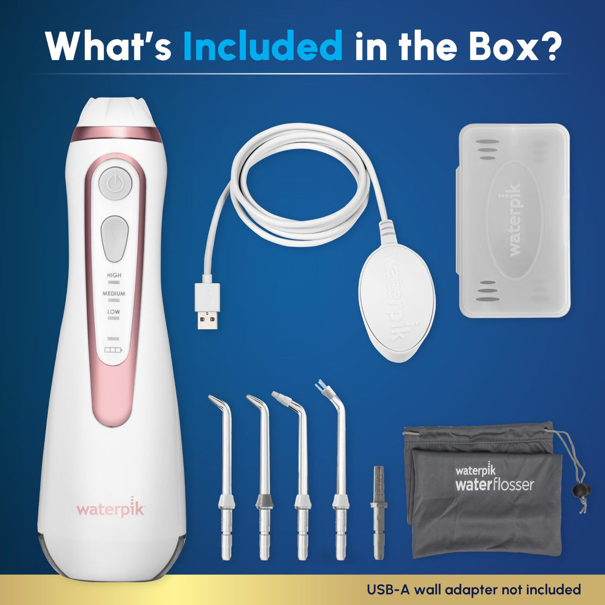 Waterpik Cordless Advanced Water Flosser for Teeth - Rose Gold view 3