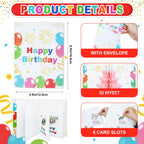 Marhpveua 6 Slots 3D Honeycomb Birthday Money Card Holder - Colorful view 1