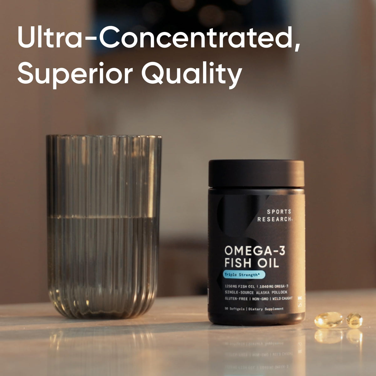 Sports Research Omega-3 Fish Oil 1250mg from Wild Alaska Pollock, 90 Count (additional view 5)