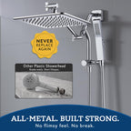 G-Promise Inch All Metal Rain Shower Head with Handheld