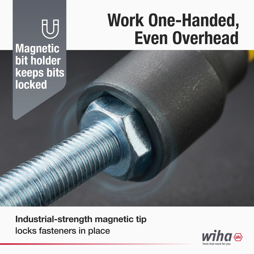 Wiha 70486 Color Coded Magnetic Nut Setter Set, 6 Inch SAE, 6 Piece (additional view 3)